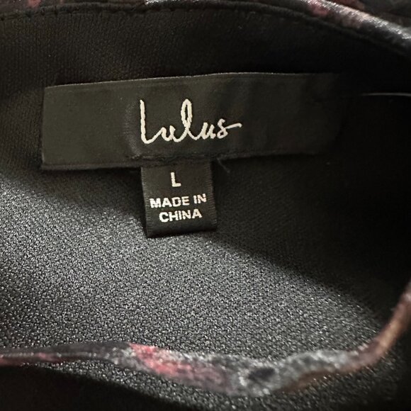 Lulu's Imagine Romance Dark‎ Floral  Organza Skater Dress Large whimsigoth fairy - Picture 9 of 10